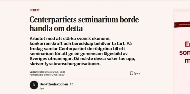 En sida ur en tidning.